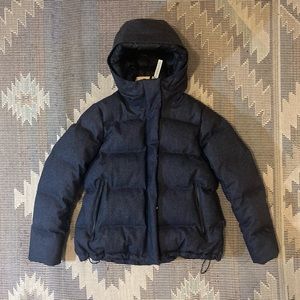 Rare Lululemon Wool Wunder Puff Goose Down Puffer Coat Jacket - Charcoal Gray